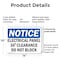 Signmission Electrical Panel 36 Clearance Do Not Block, 14 in W x Rectangle, Plastic OS-2PACK-NS-P-1014-L-11664 - alternate 2